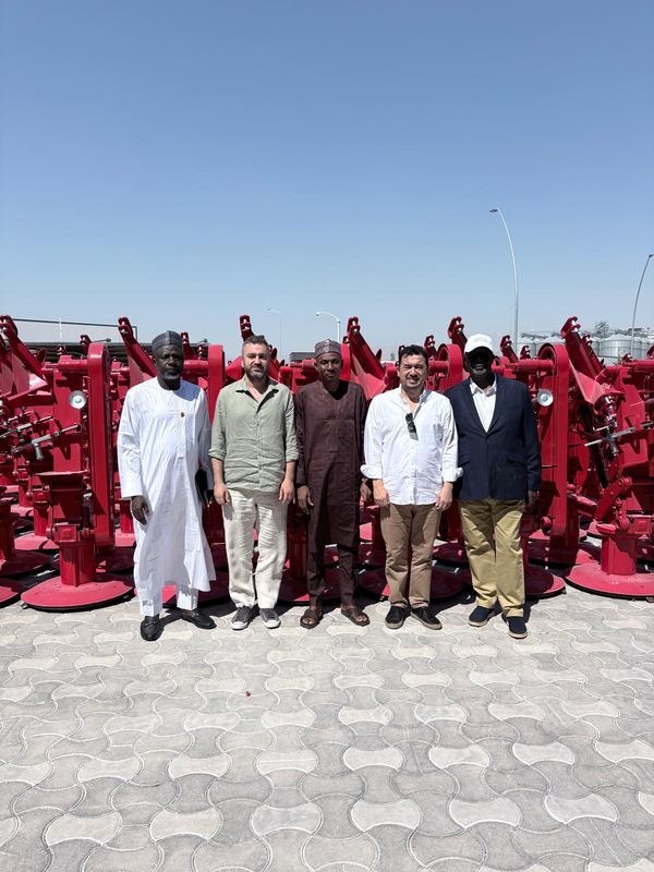 The Bauchi State delegation in a manufacturer’s machinery park, Konya
