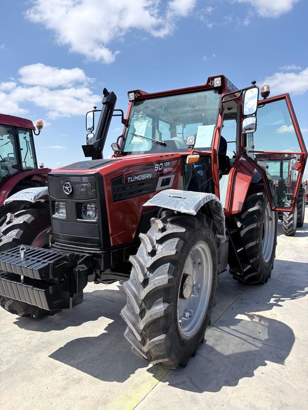 Tractor on display at the manufacturer