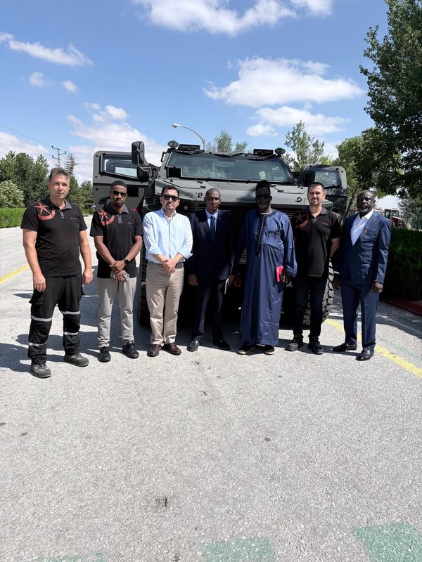 The delegation at a manufacturer’s production site